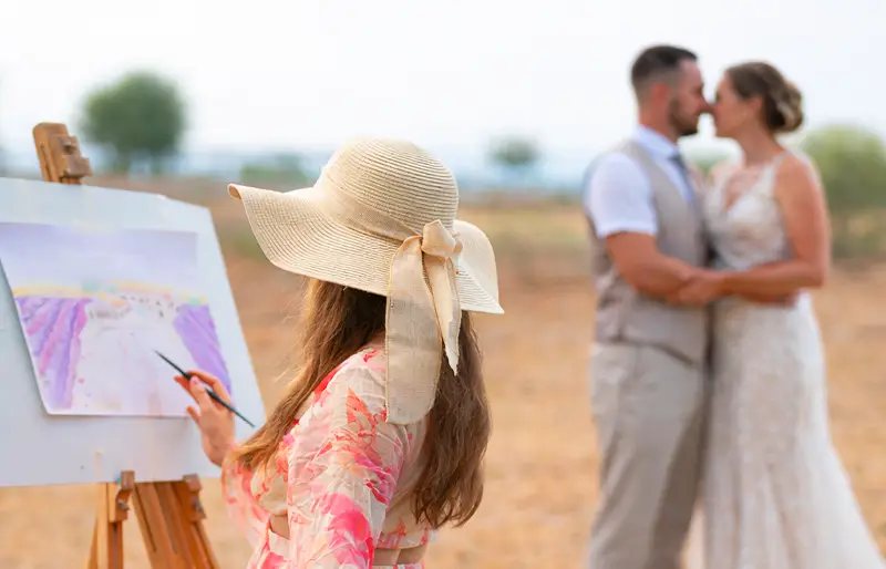 artiste peintre Hyères évènementiel mariage Feel live painting.