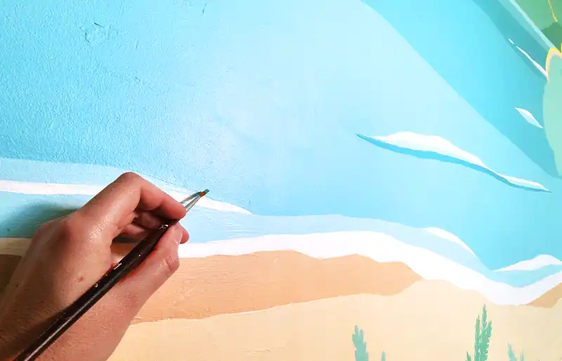 Fresque été plage artiste peintre Hyères