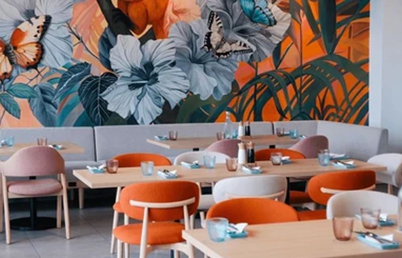 Fresque murale restaurant Hyères