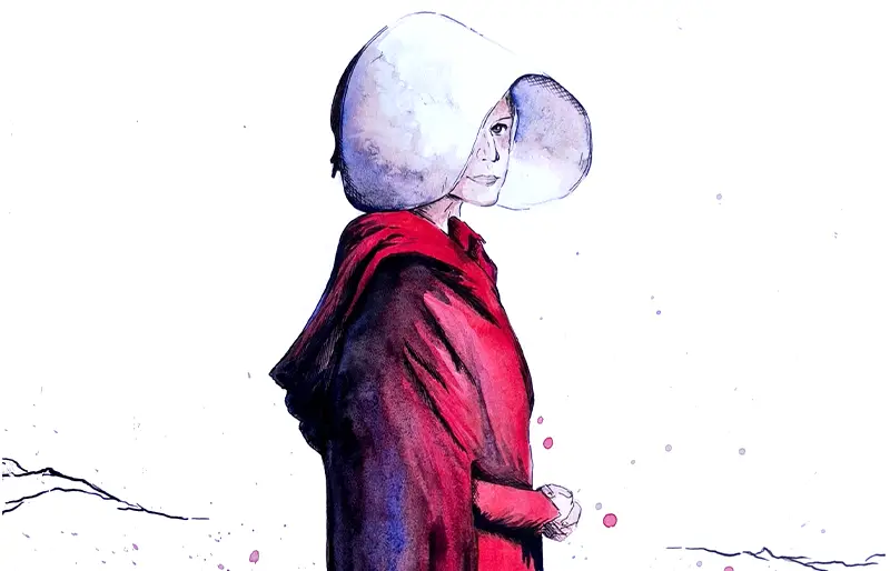 Oeuvre aquarelle June Handmaids tale.
