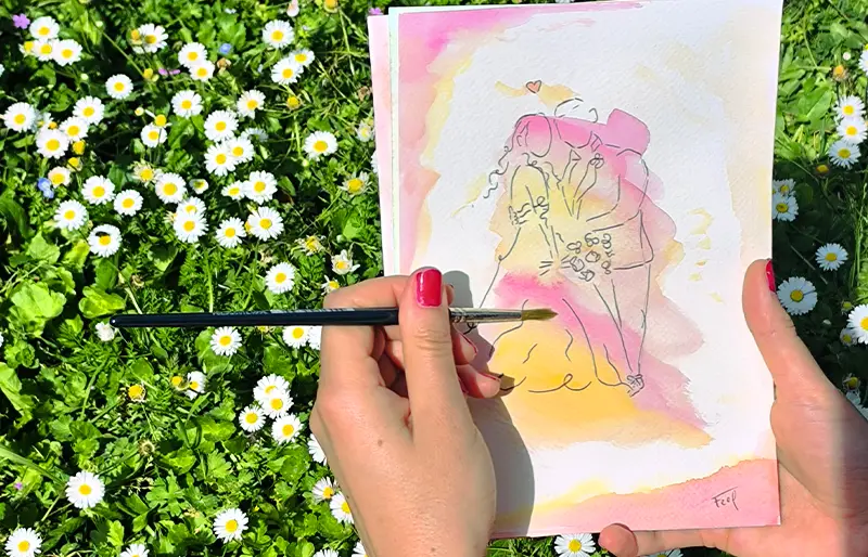 Portraits invités live painting
