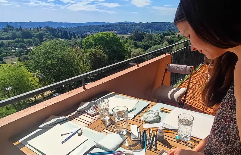 Ateliers peinture Feel préparation.