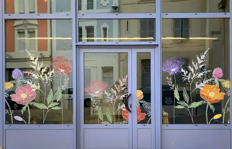 Vitrine printemps peinture Feel artiste peintre Hyères